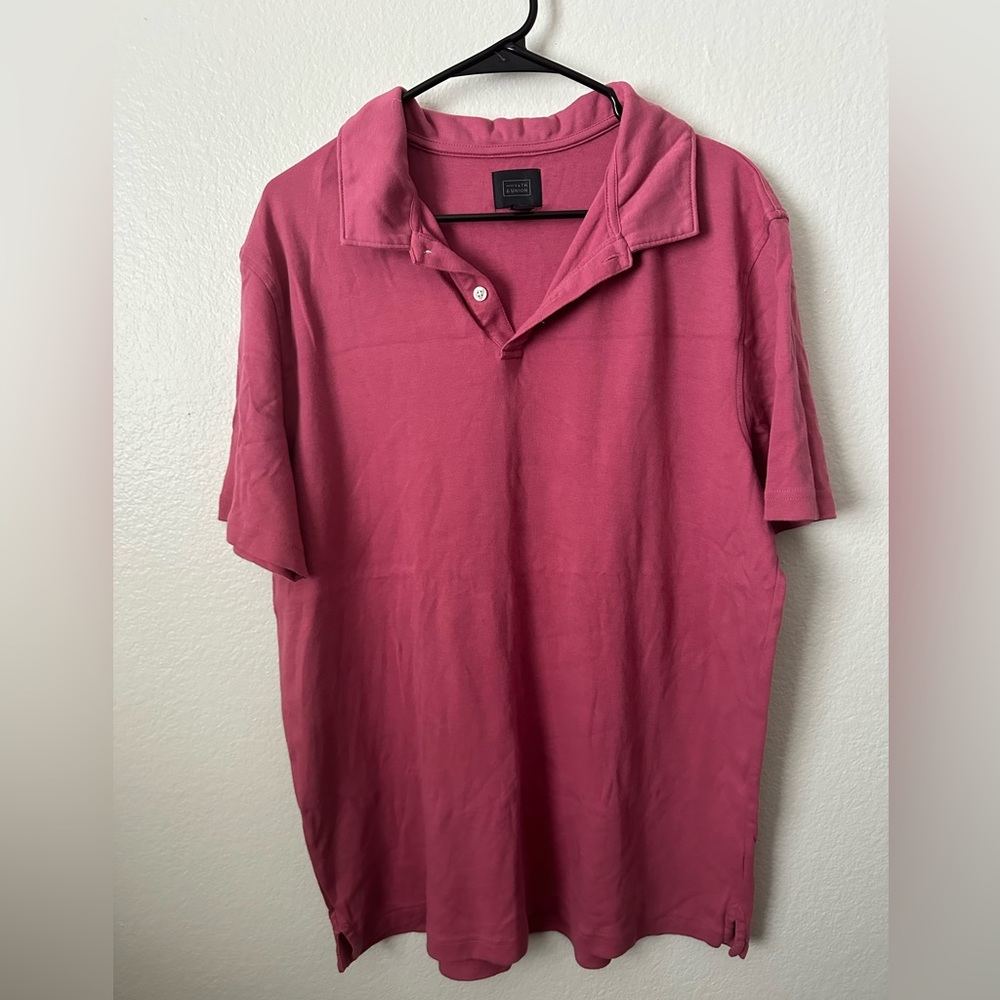 14th & union men’s pink polo - size XL - worn twice